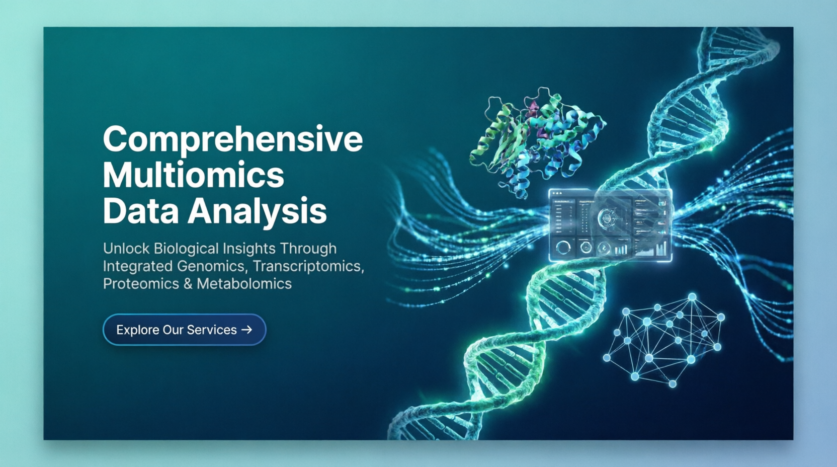 Comprehensive multiomics data analysis with genomics and protein visualization
