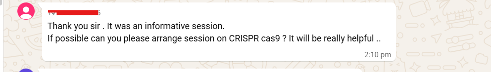 Informative session response
