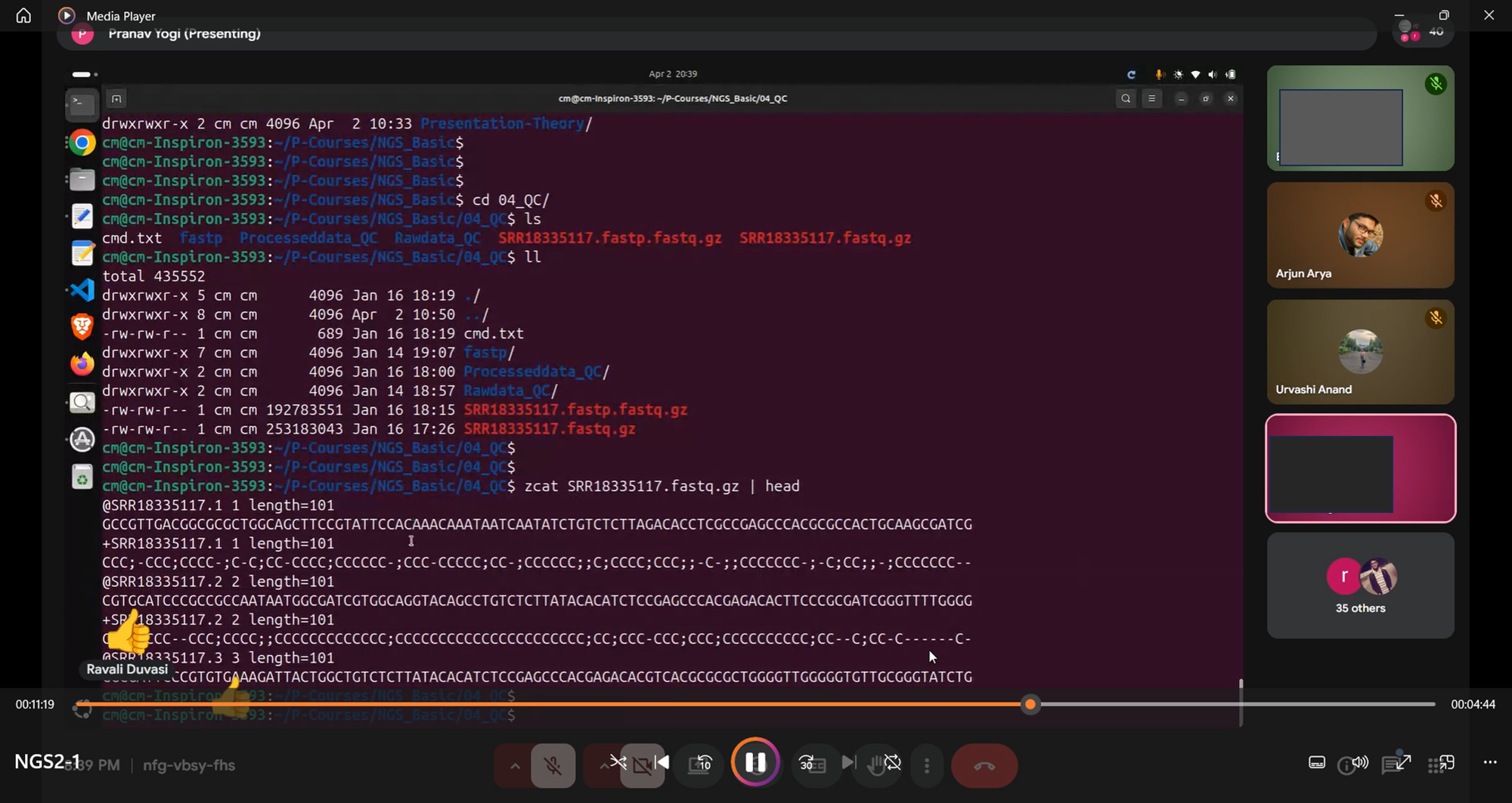 Hands-on Linux: Exploring FASTQ Files